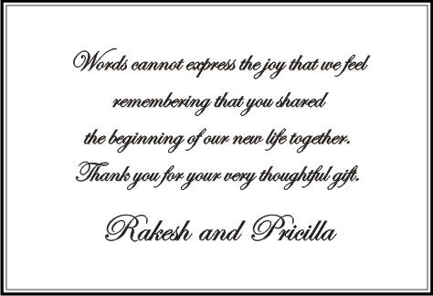 Wedding thank you card 15 - Parekh Cards
